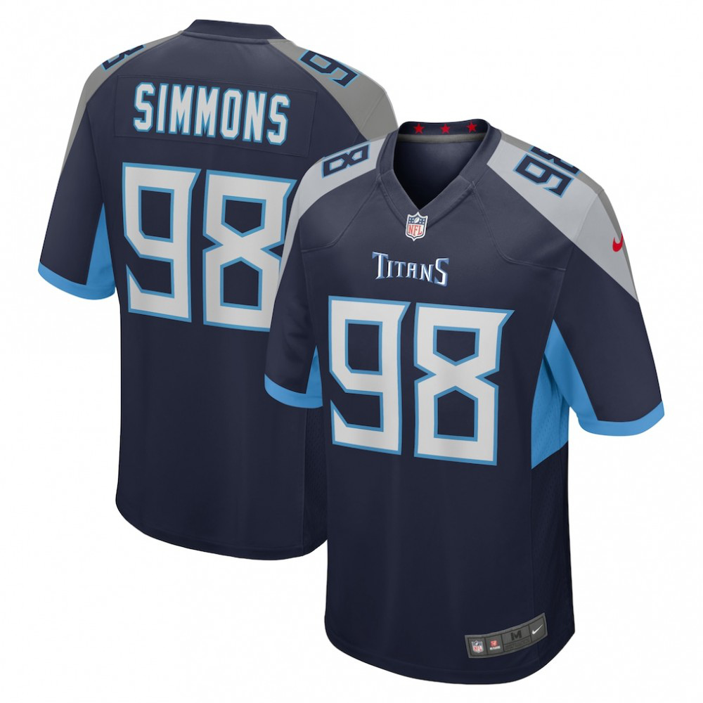 Jeffery Simmons Tennessee Titans Nike Game Jersey - Navy-GridironStore